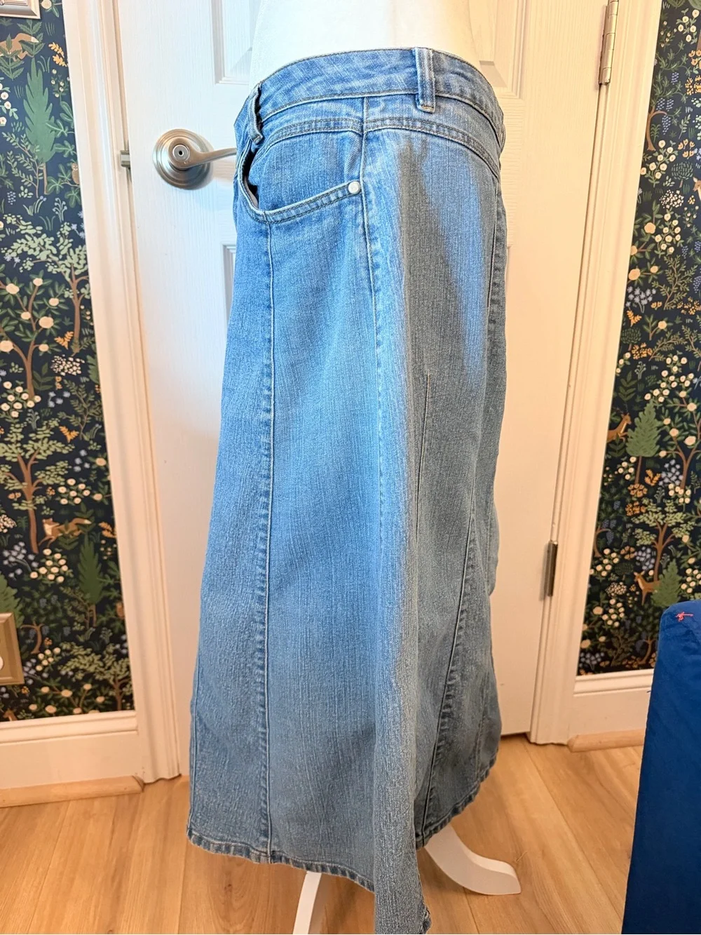 Great Northwest Clothing Company Light Blue Denim Flare Skirt - Picture 4 of 7